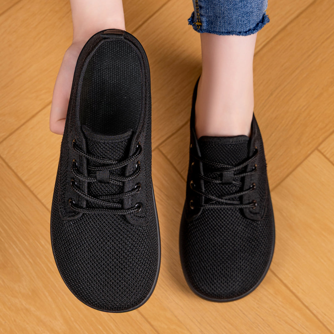 Damen Atmungsaktive Sneaker mit elastischem Lederoberteil EB