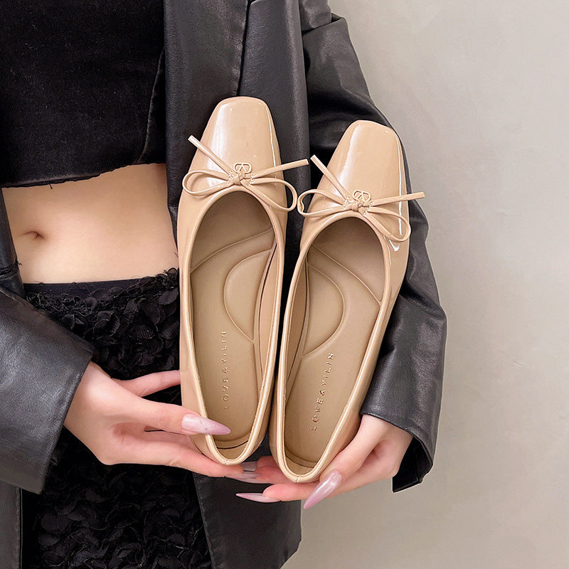 Damen Elegante Ballerinas mit Schleifen-Detail EB