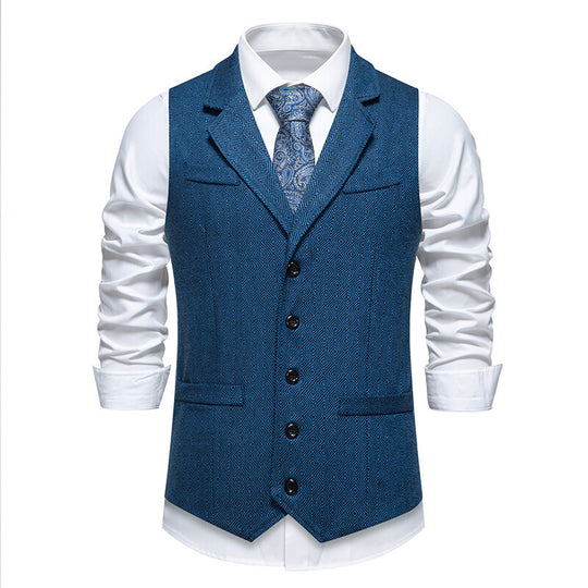 Herren elegante Weste mit geometrischem Muster EB