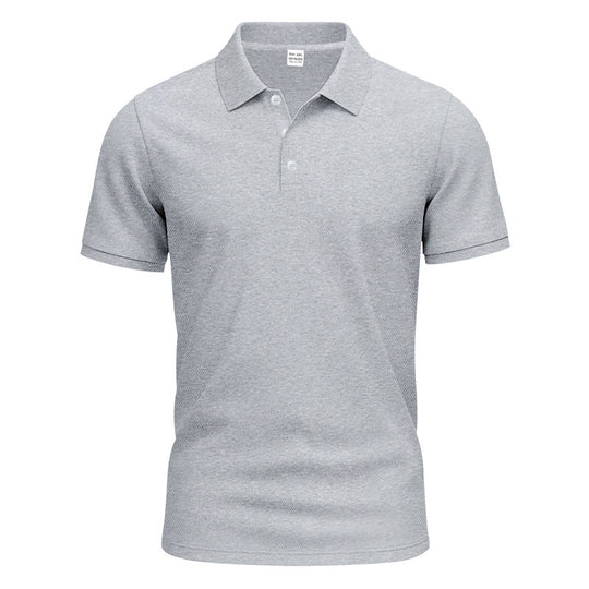 Herren nan Polokragen-Shirt mit schlanker Passform, atmungsaktiver Meshstruktur und flacher Zwei-Knopfleiste EB