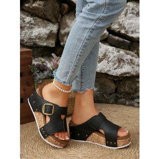 Damen Wedge-Sandalen mit komfortabler Korksohle EB