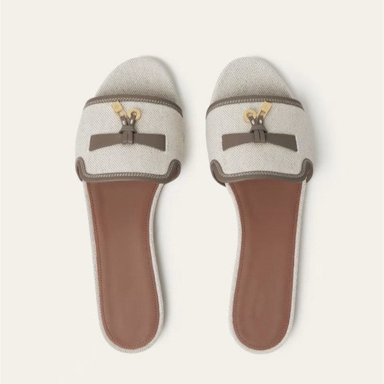 Damen elegante Mules mit modischem Schleifenakzent und hochwertiger Oberflächenstruktur EB