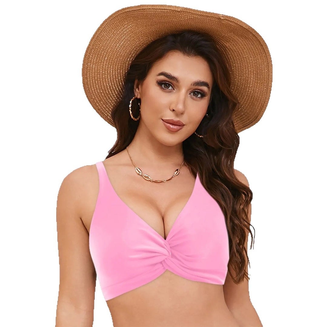 Damen Sportliches Bikinioberteil mit Twist-Design EB