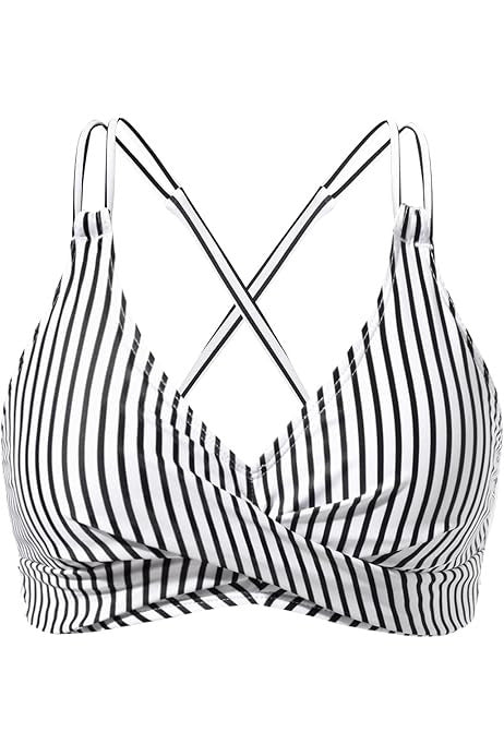 Damen Sportliches Bikinioberteil mit raffiniertem Wickeldesign EB