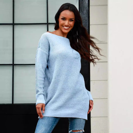 Damen Oversized Strickpullover mit weichem Strukturmuster EB