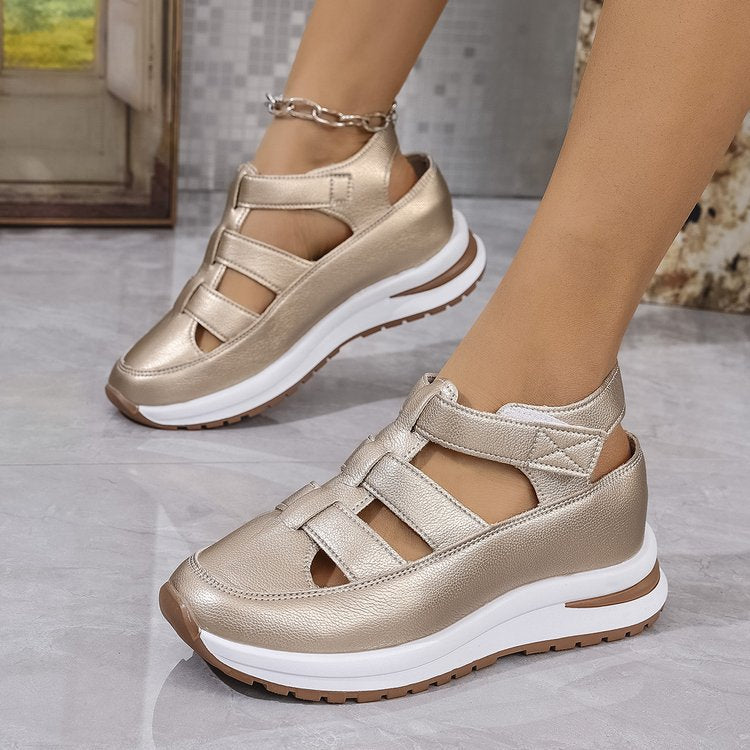Damen Sportliche Sandalensneaker mit atmungsaktiver Oberflächenstruktur und flexiblem Komfortfutter EB