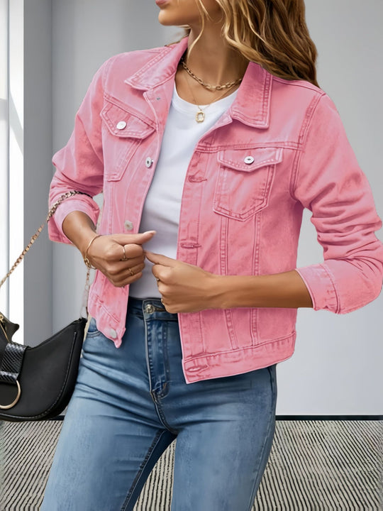 Damen Lässige Utility-Jacke mit strukturierten Details EB