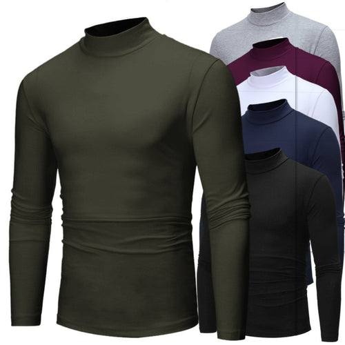 Herren Rollkragenpullover mit enger Passform und edel strukturiertem Material EB