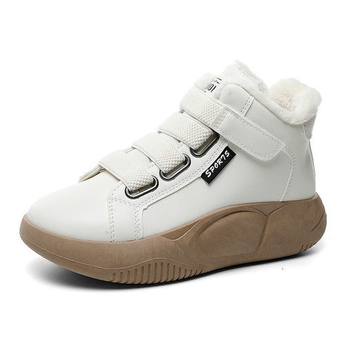 Damen Sportliche High-Top Sneakers mit Fellfutter von EB
