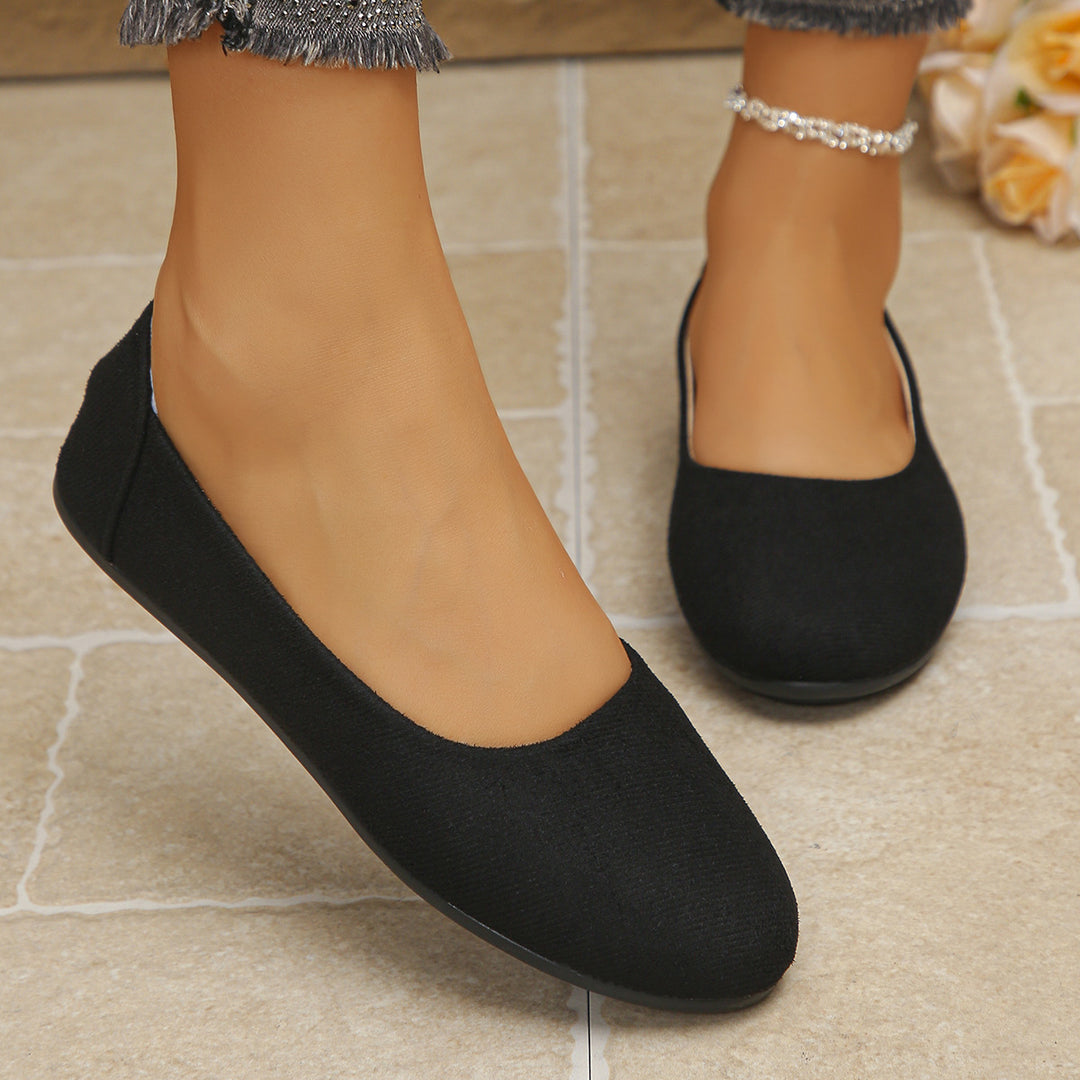 Damen elegante Ballerinas aus weichem Obermaterial EB