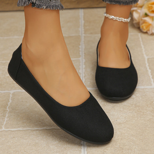 Damen elegante Ballerinas aus weichem Obermaterial EB