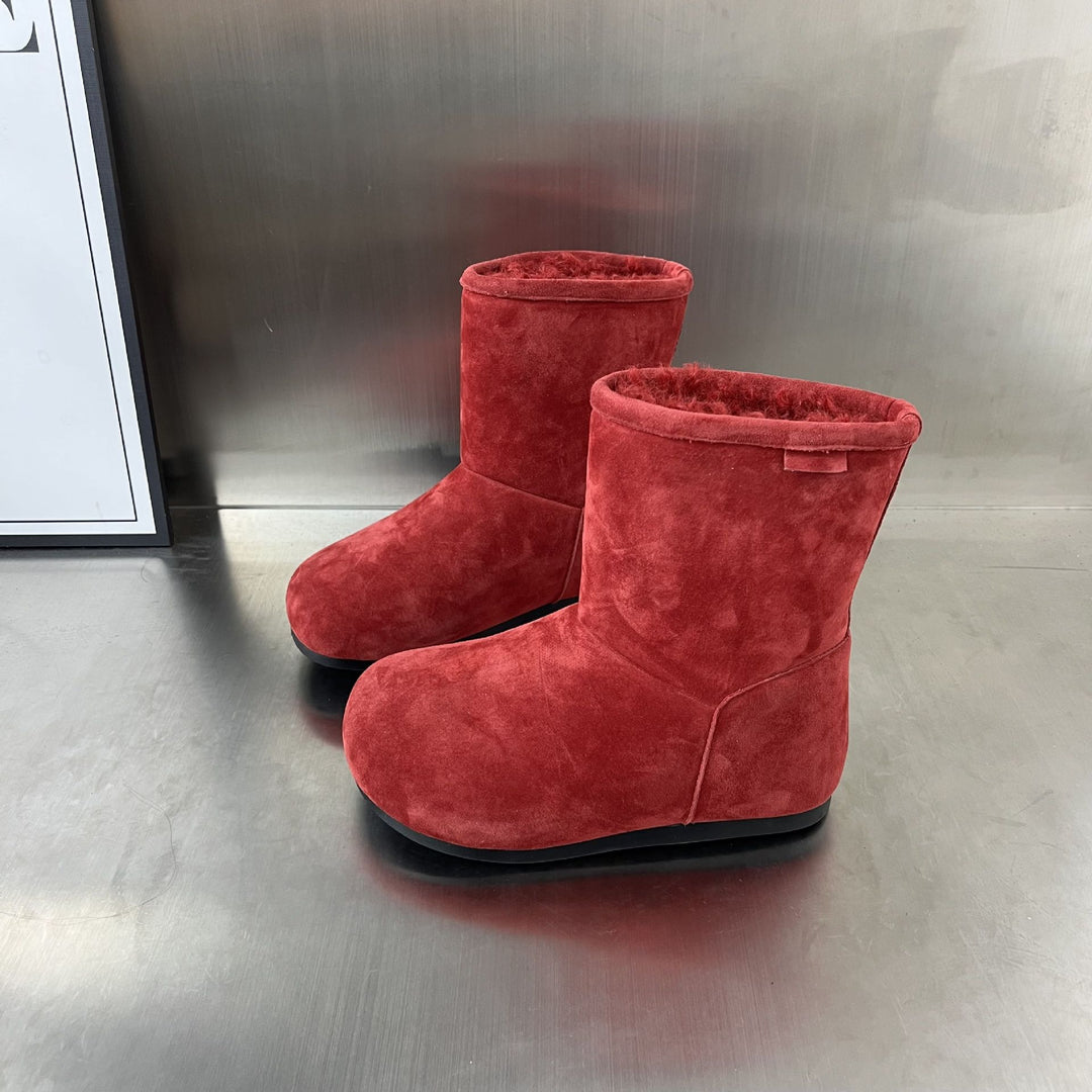 Damen Gemütliche Winterstiefel mit weichem Fleecefutter und rutschfester Sohle EB
