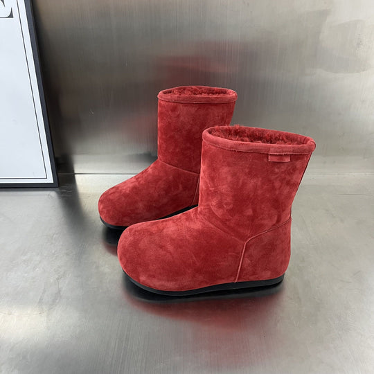 Damen Gemütliche Winterstiefel mit weichem Fleecefutter und rutschfester Sohle EB