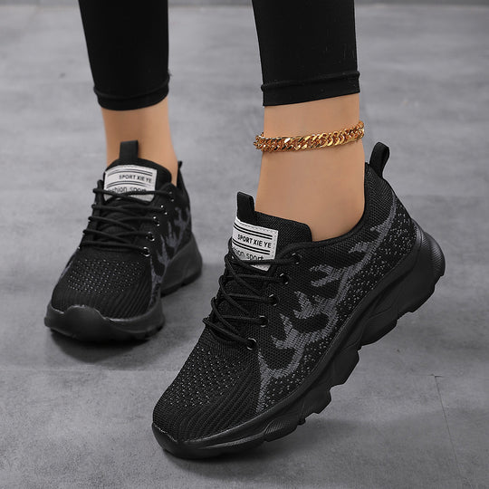 Damen Sportliche Lauf-Sneaker mit atmungsaktivem Mesh-Obermaterial und dämpfender Sohle EB