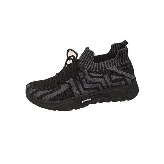 Damen Sportliche Sneakers mit flexibler Strick-Oberfläche und komfortabler Dämpfung EB