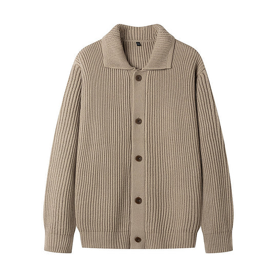 Herren Strickjacke mit sportlichem Design und modischem Schalkragen EB