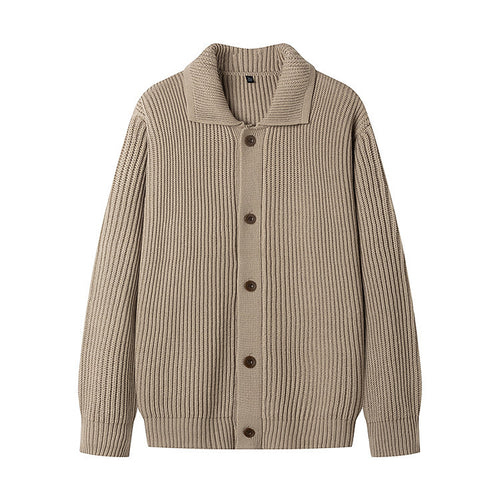 Herren Strickjacke mit sportlichem Design und modischem Schalkragen EB
