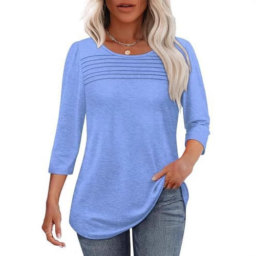 Damen Elegant geschnittenes Oberteil mit gerafften Details EB