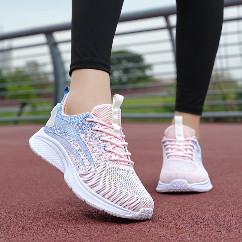 Damen Fitness-Sneaker mit atmungsaktiver Mesh-Oberfläche und stoßdämpfender Sohle EB