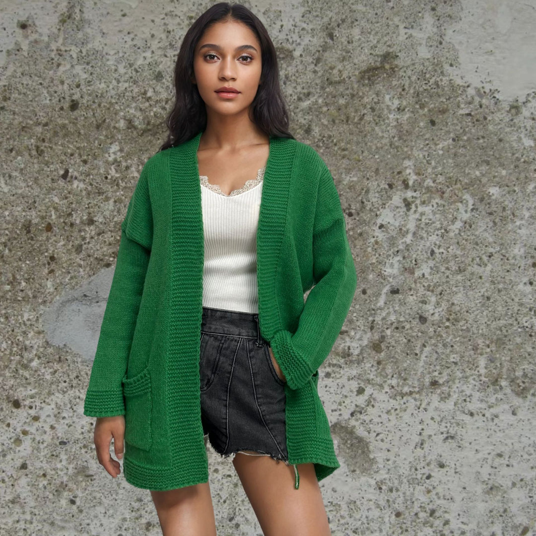 Damen strickjacke im lässigen Oversized-Stil EB