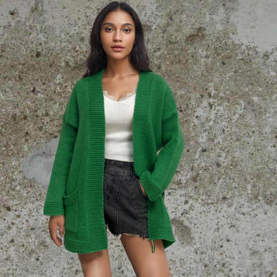 Damen strickjacke im lässigen Oversized-Stil EB