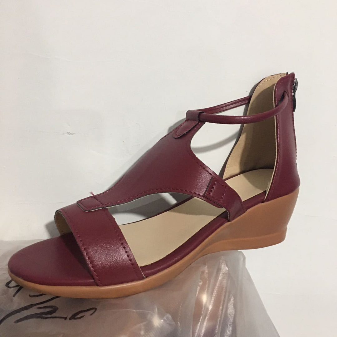 Damen Wedge-Sandalen mit elegantem Schnitt und verstellbarem Riemendesign EB