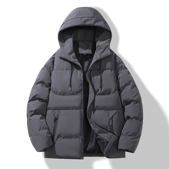 Herren isolierte Übergangsjacke mit Druckknopf und hochklappbarem Kragen EB