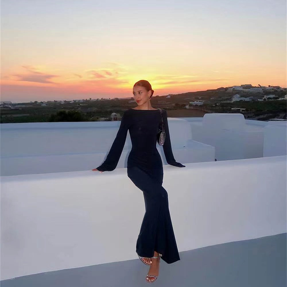 Damen elegantes, figurbetontes Abendkleid EB