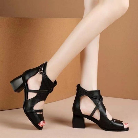 Damen elegante Slingback-Sandalen mit modischem Riemendesign EB