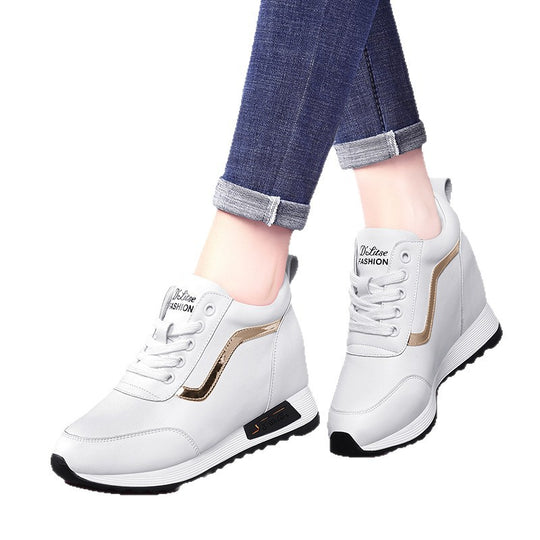 Damen Modische Sneakers mit hoher Plateausohle EB