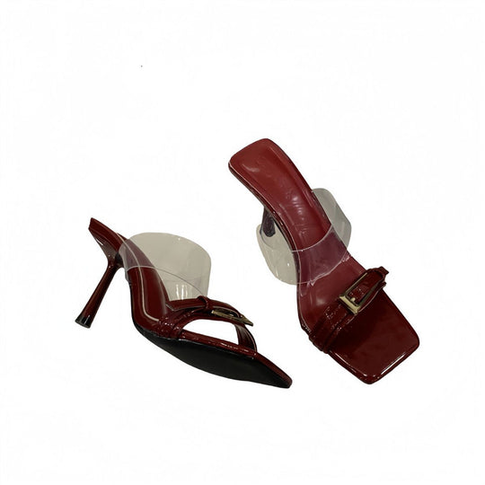 Damen elegante transparente High Heel Sandalen EB