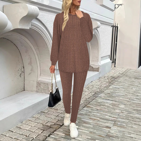 Damen lässiges Sweatshirt und Leggings Set mit hohem Tragekomfort EB