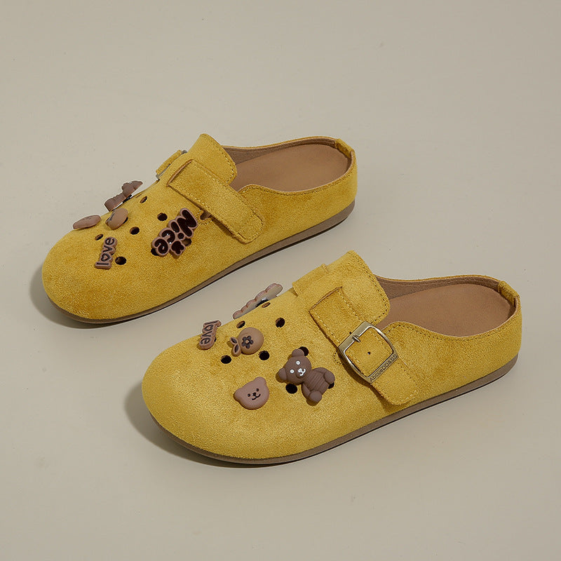 Damen Clogs mit niedlichem Tiermotiv und verstellbarem Riemen EB