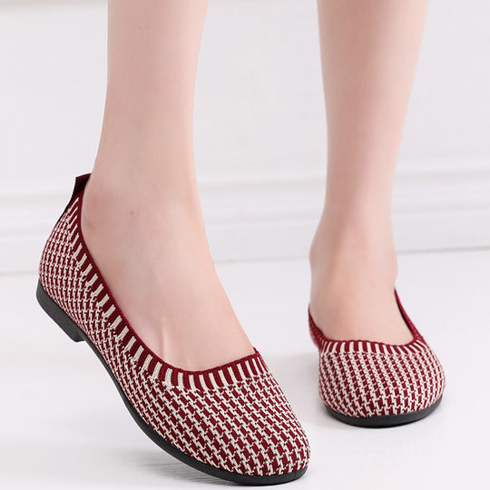 Damen Bequeme Ballerinas mit elastischer Sohle EB