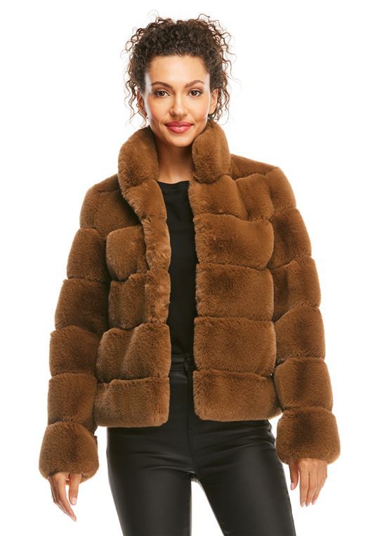 Damen Modische Daunenjacke mit hohem Kragen EB