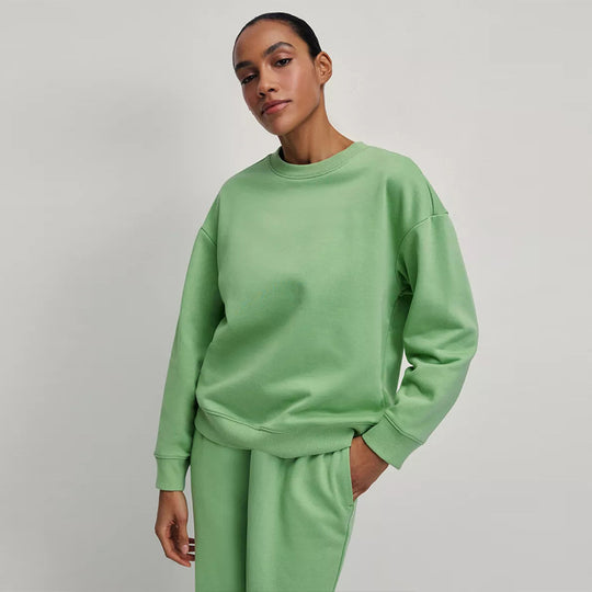 Damen Bequemer Oversized Sweatpullover mit lässigem Schnitt EB