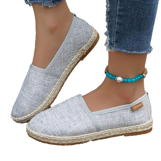 Damen Espadrilles mit elastischem Obermaterial und komfortabler Sohle EB
