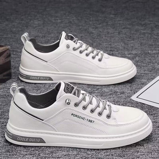 Damen modische Sneakers aus hochwertigem Kunstleder mit dämpfenden Sohlen EB