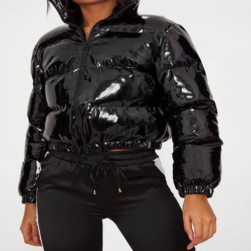 Damen Glänzende Kurzdaunenjacke EB