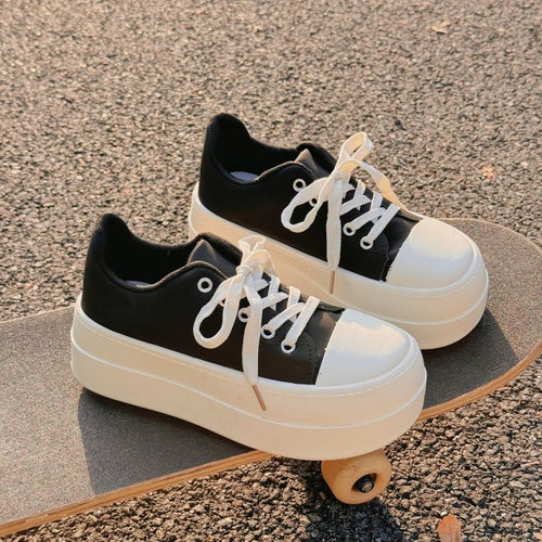 Damen Plateau Sneakers mit modischem Design und bequemer Dämpfung EB