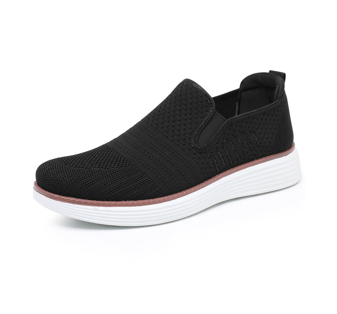 Damen Bequeme Slip-On Sneakers mit atmungsaktivem Obermaterial und flexiblem Fußbett EB
