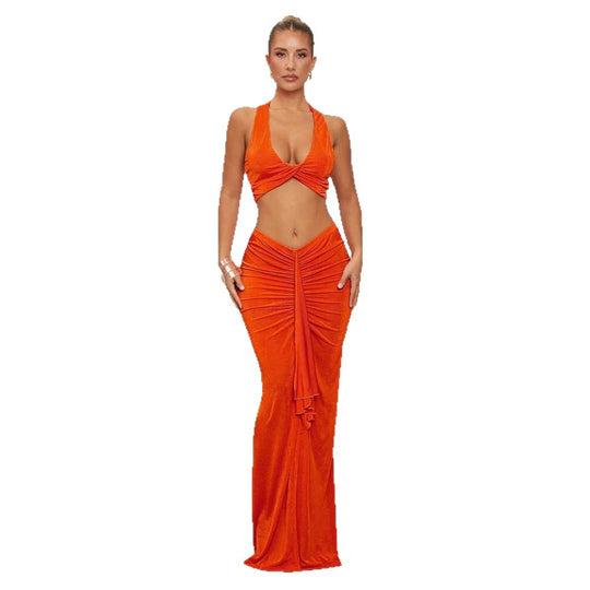 Damen elegantes Bodysuit mit Kreuz-Trageoption und seitlichem Schnitt EB