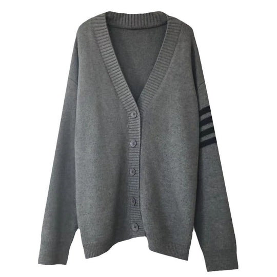 Damen Modischer Strickcardigan mit komfortablem Schnitt und kontrastierenden Details EB