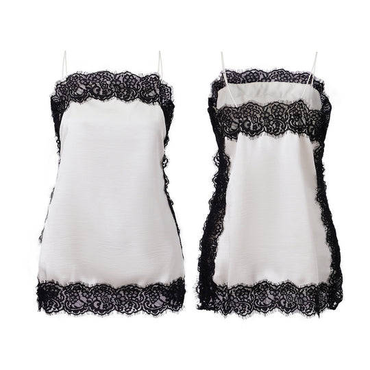 Damen Spitzentop mit zartem Saum EB