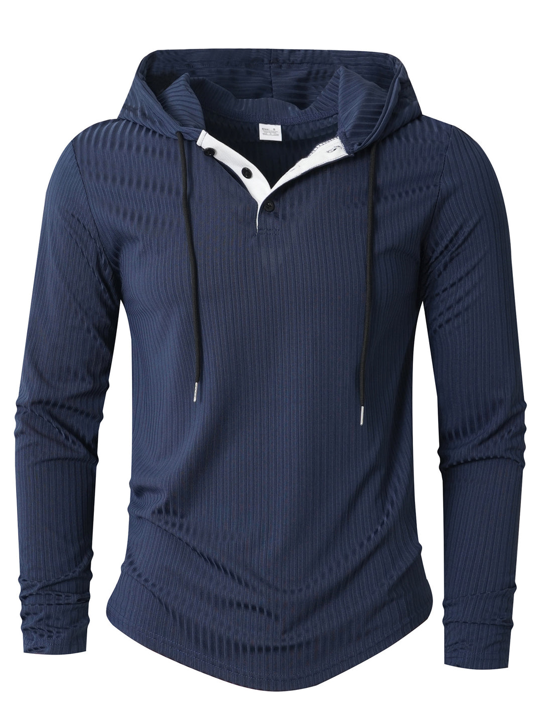 Herren Sportlicher Langarm-Hoodie mit strukturierter Oberfläche EB
