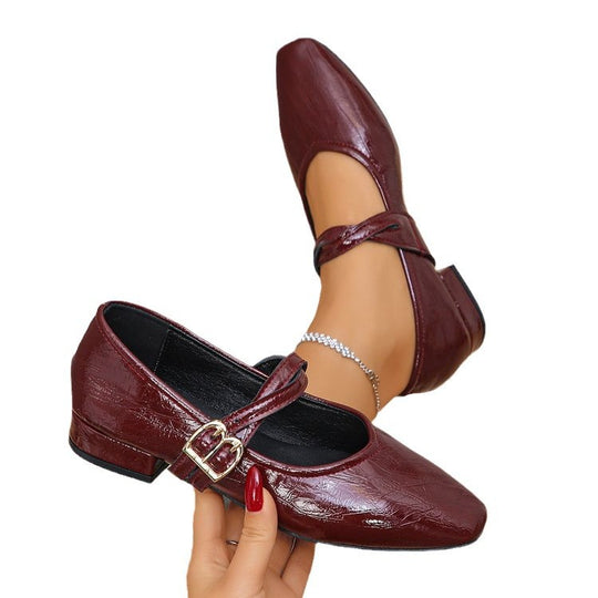Damen Ballerinas mit dekorativer Schließe und elegantem Obermaterial EB