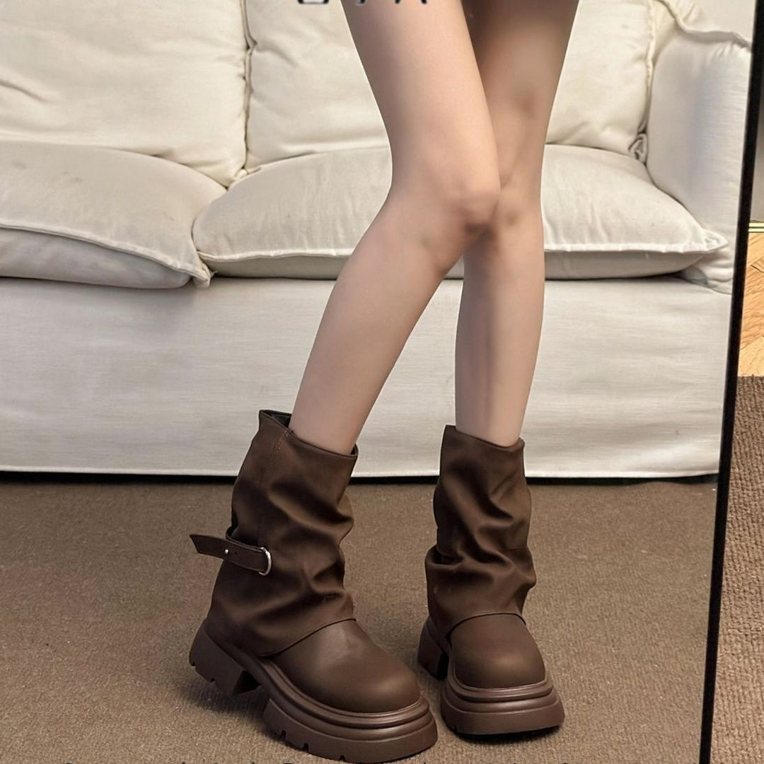 Damen Winterstiefel mit modischem Design und robuster Sohle EB