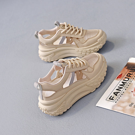 Damen Trendige Chunky Sneakers mit atmungsaktiver Mesh-Oberfläche und ergonomischem Design EB