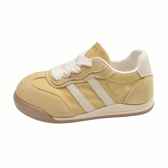 Damen modische Sneakers mit atmungsaktivem Obermaterial und praktischer Schnürung EB