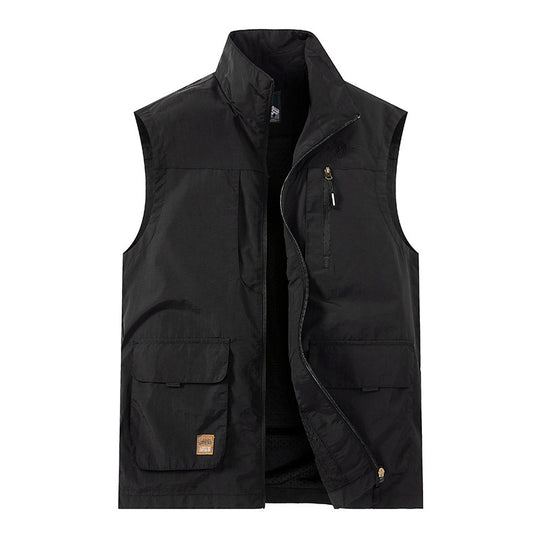 Herren Packbare Funktionsweste mit atmungsaktivem Mesh‑Innenfutter und Mehrfachtaschen EB